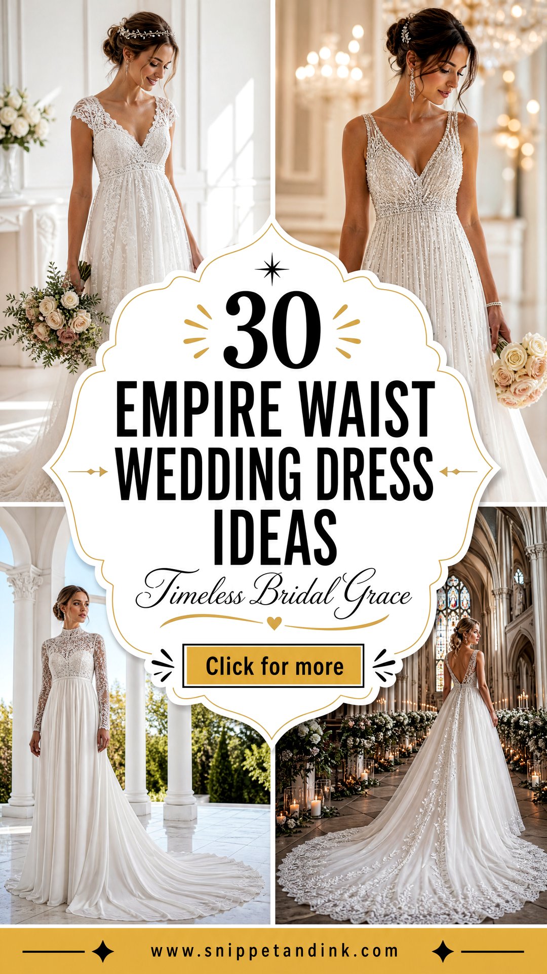 30 Empire Waist Wedding Dress Ideas For Timeless Brides - 30 Empire Waist Wedding Dress Ideas For Timeless Brides