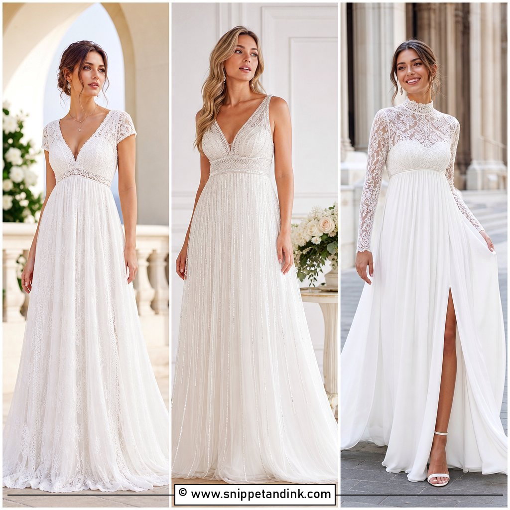 30 Empire Waist Wedding Dress Ideas For Timeless Brides