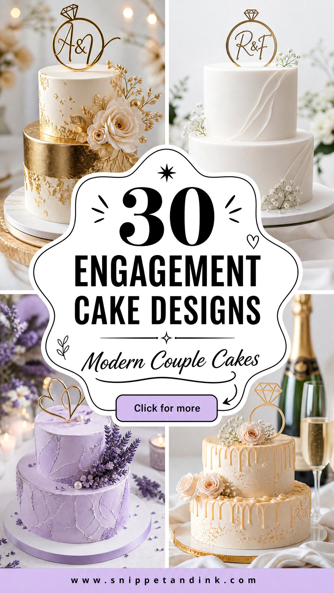 30 Engagement Cake Designs for Stylish Modern Couples - 30 Engagement Cake Designs for Stylish Modern Couples