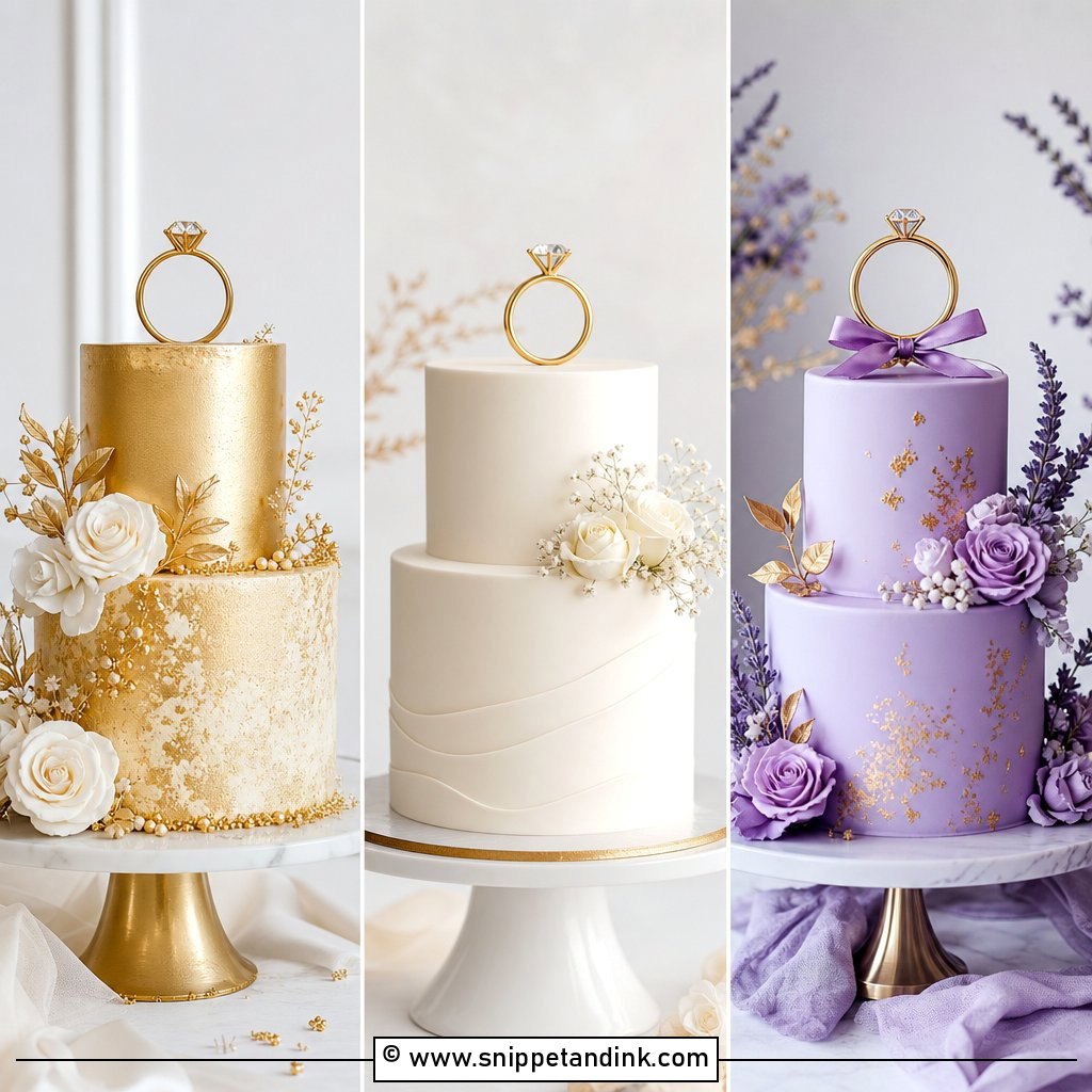30 Engagement Cake Designs for Stylish Modern Couples