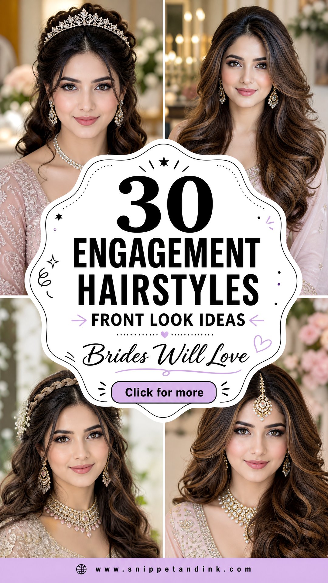 30 Engagement Hairstyles Front Look Ideas Brides Will Love - 30 Engagement Hairstyles Front Look Ideas Brides Will Love