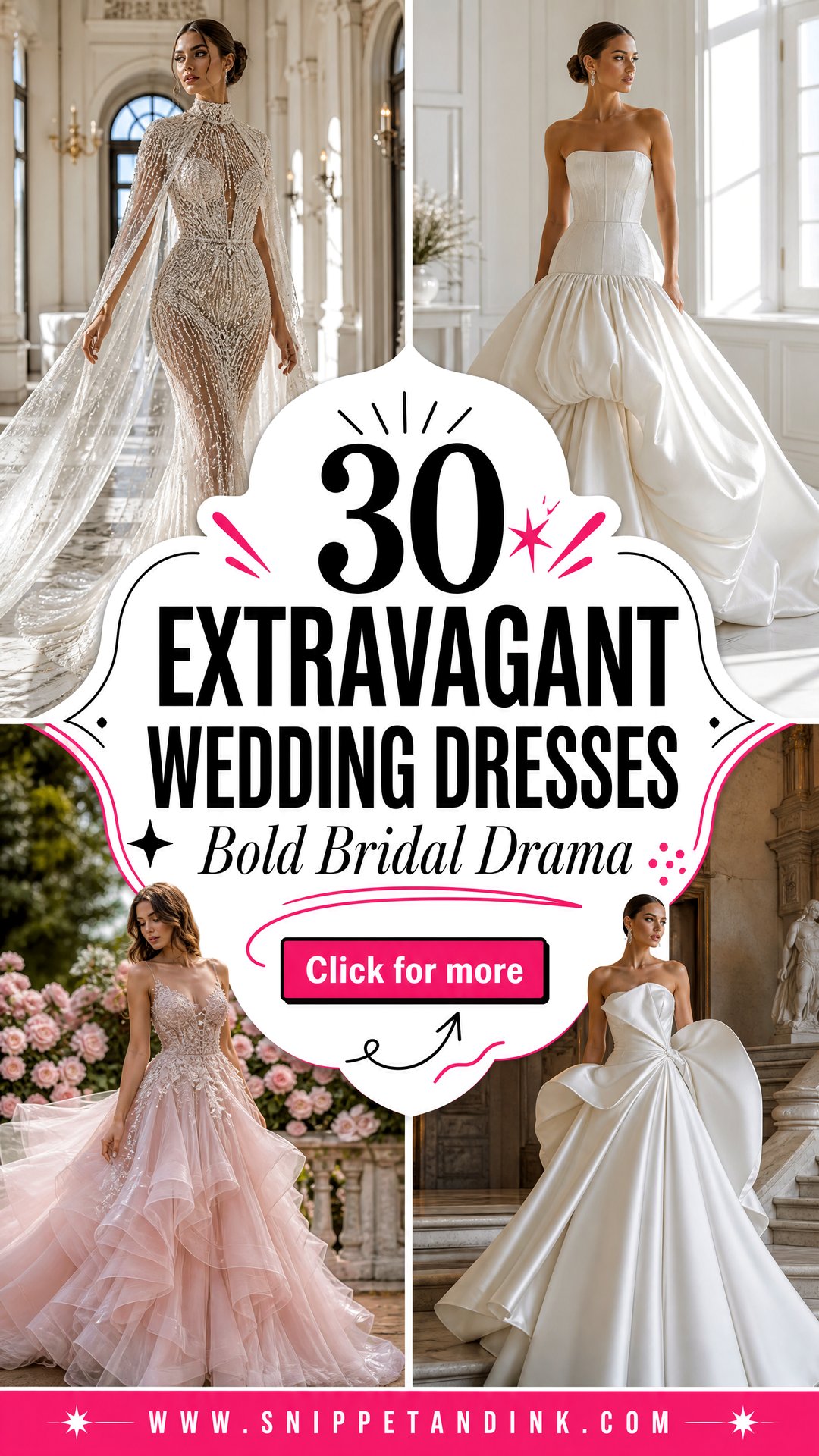 30 Extravagant Wedding Dresses for Bold Bridal Drama Ideas - 30 Extravagant Wedding Dresses for Bold Bridal Drama Ideas