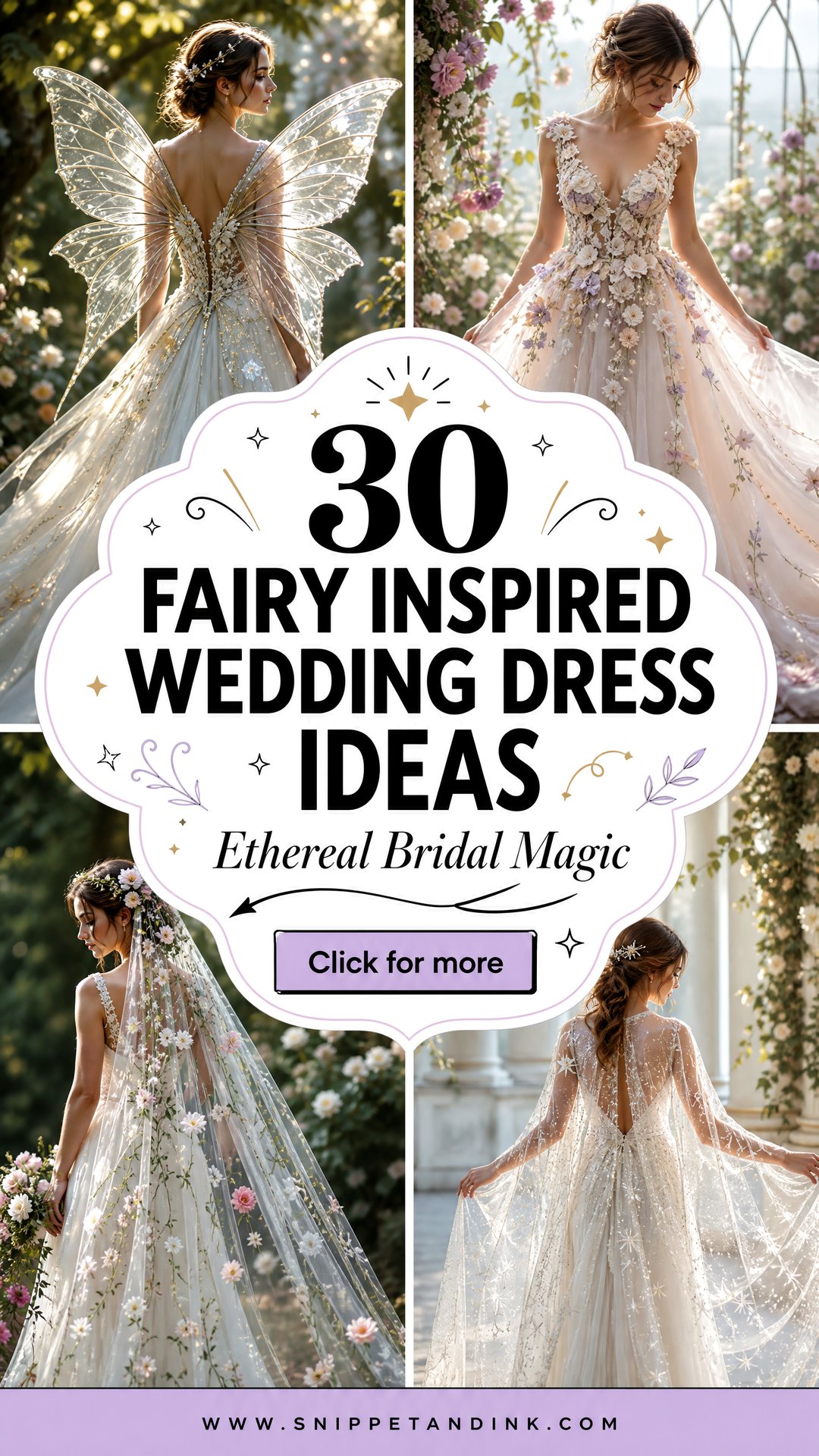30 Fairy Inspired Wedding Dress Ideas for Ethereal Brides - 30 Fairy Inspired Wedding Dress Ideas for Ethereal Brides