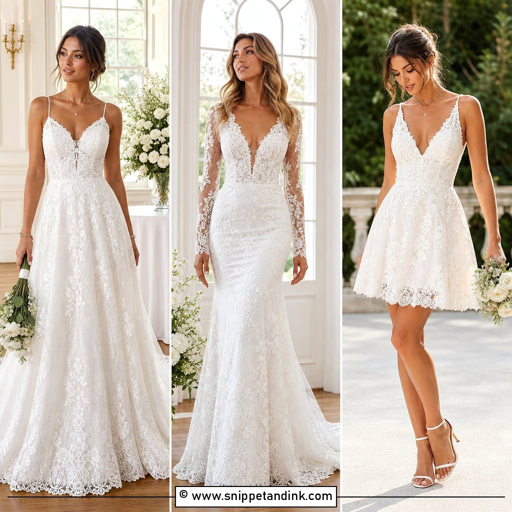 30 French Lace Wedding Dress Ideas for Romantic Brides