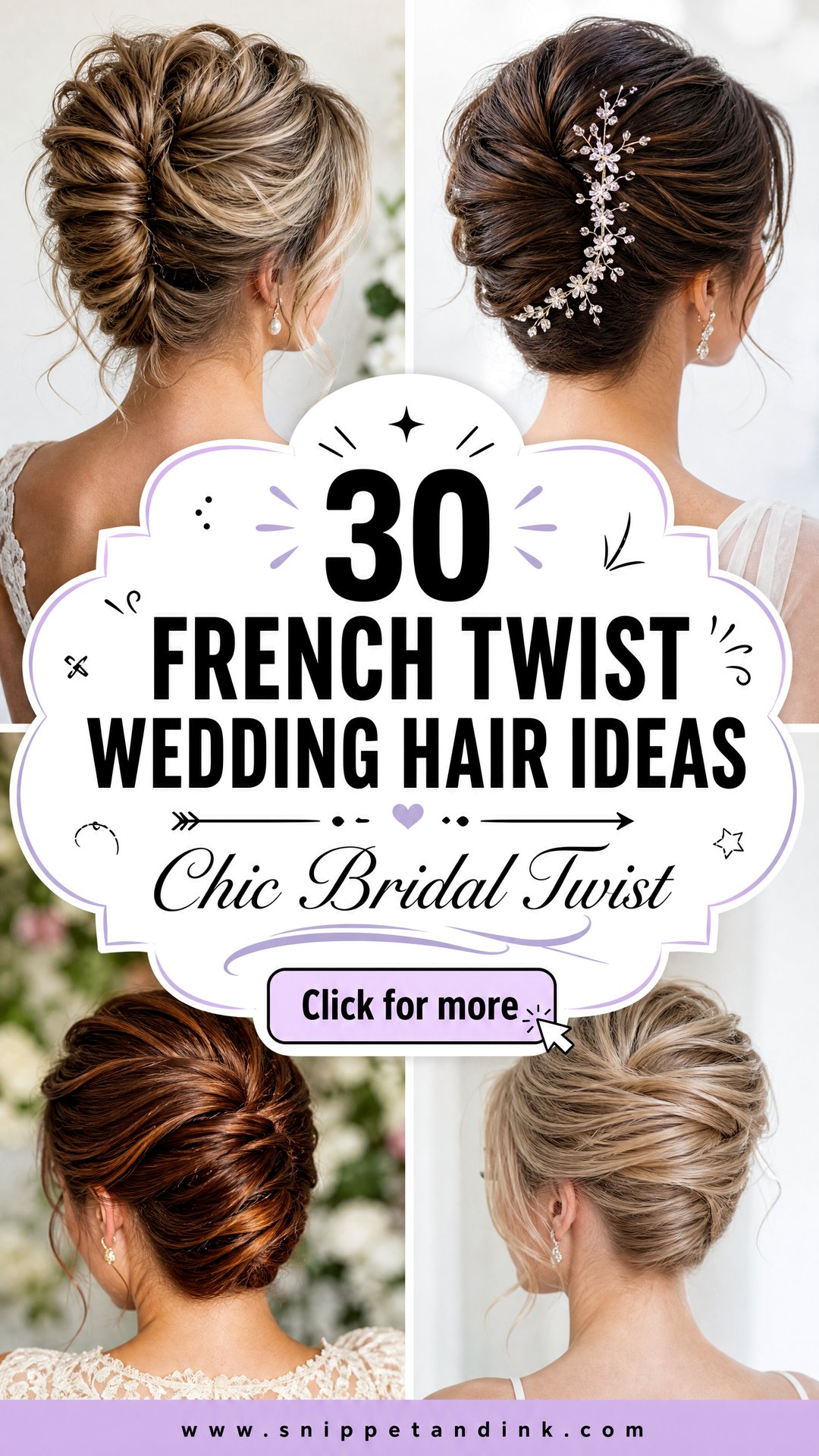 30 French Twist Wedding Hair Ideas for Chic Brides Now - 30 French Twist Wedding Hair Ideas for Chic Brides Now