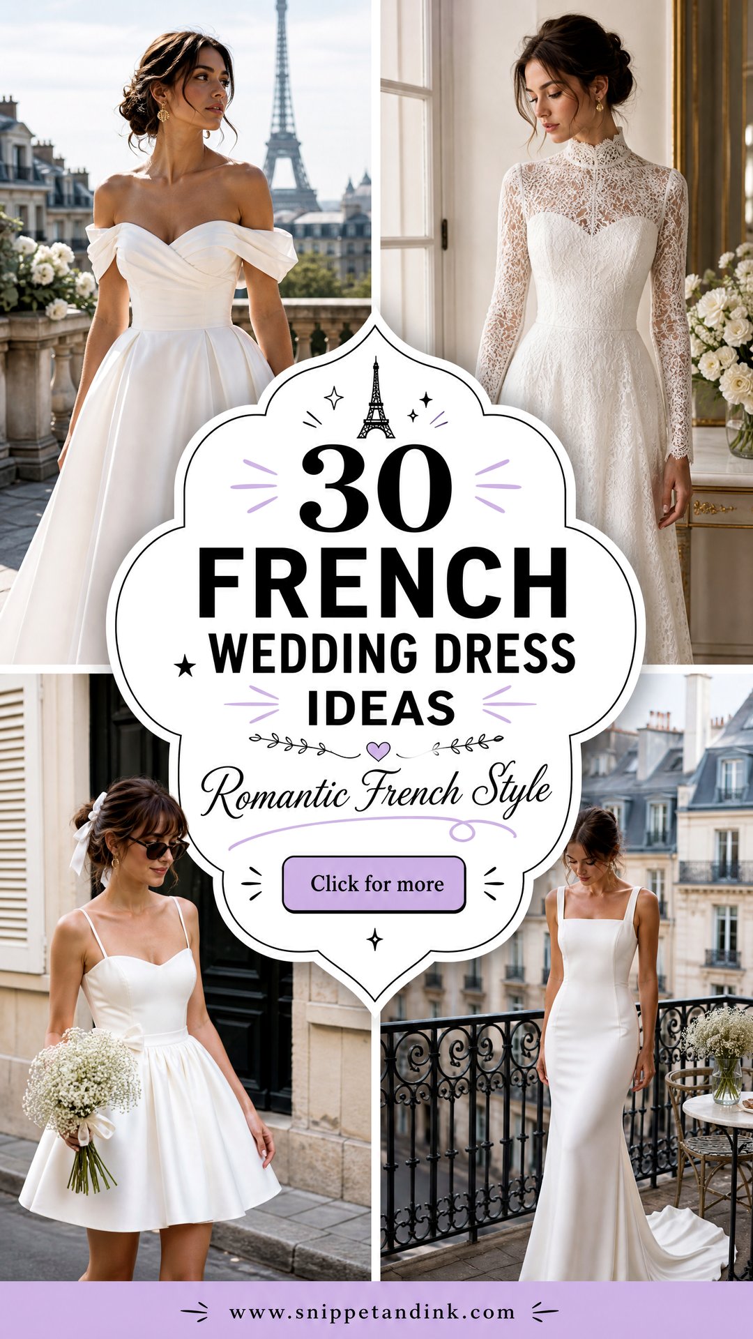 30 French Wedding Dress Ideas for Romantic Bridal Style - 30 French Wedding Dress Ideas for Romantic Bridal Style