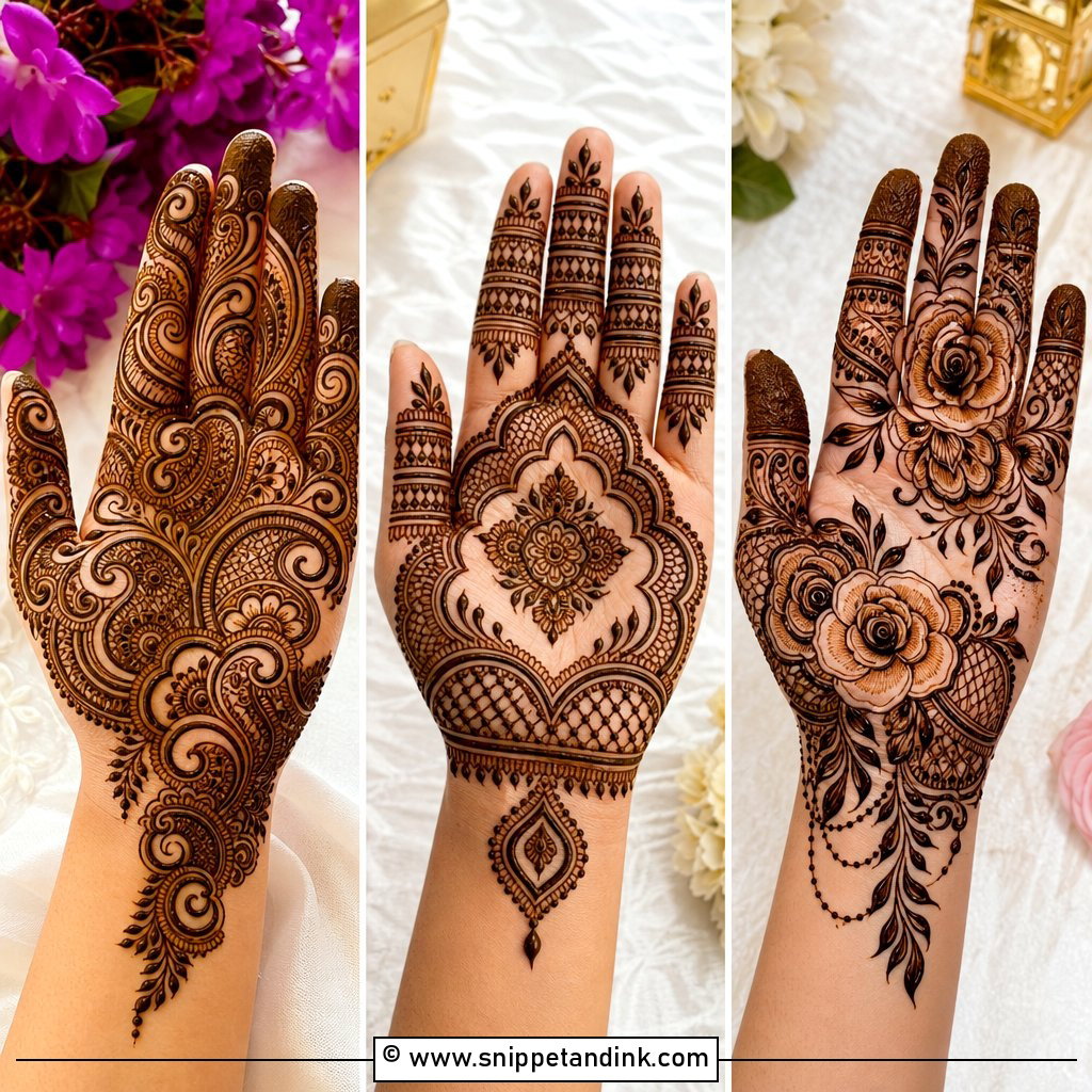 30 Full Palm Mehndi Design Ideas for Stunning Bridal Hands