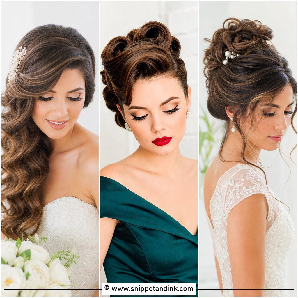 30 Glam Bridal Hair Ideas for a Luxe Wedding-Day Look