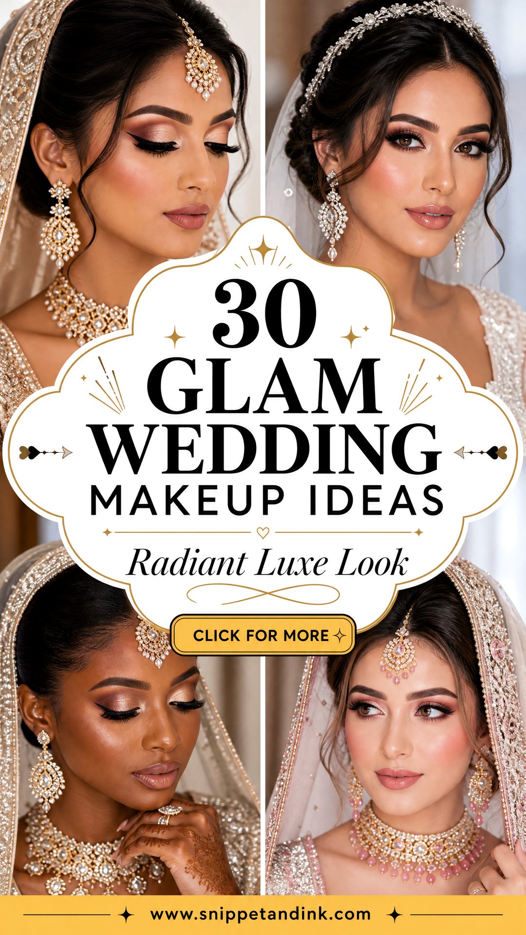 30 Glam Wedding Makeup Ideas for a Radiant Luxe Look - 30 Glam Wedding Makeup Ideas for a Radiant Luxe Look