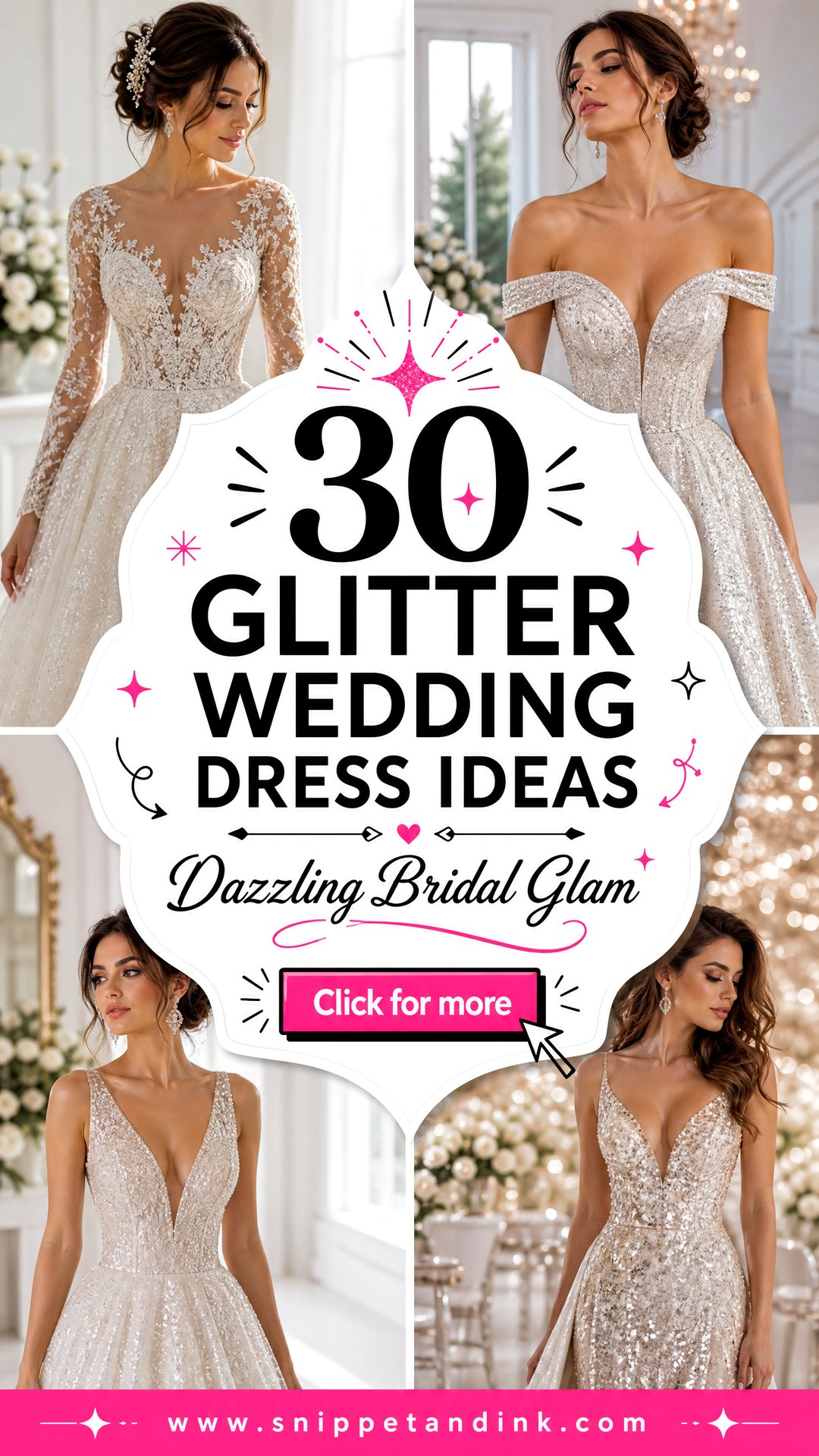 30 Glitter Wedding Dress Ideas for Dazzling Bridal Glam - 30 Glitter Wedding Dress Ideas for Dazzling Bridal Glam