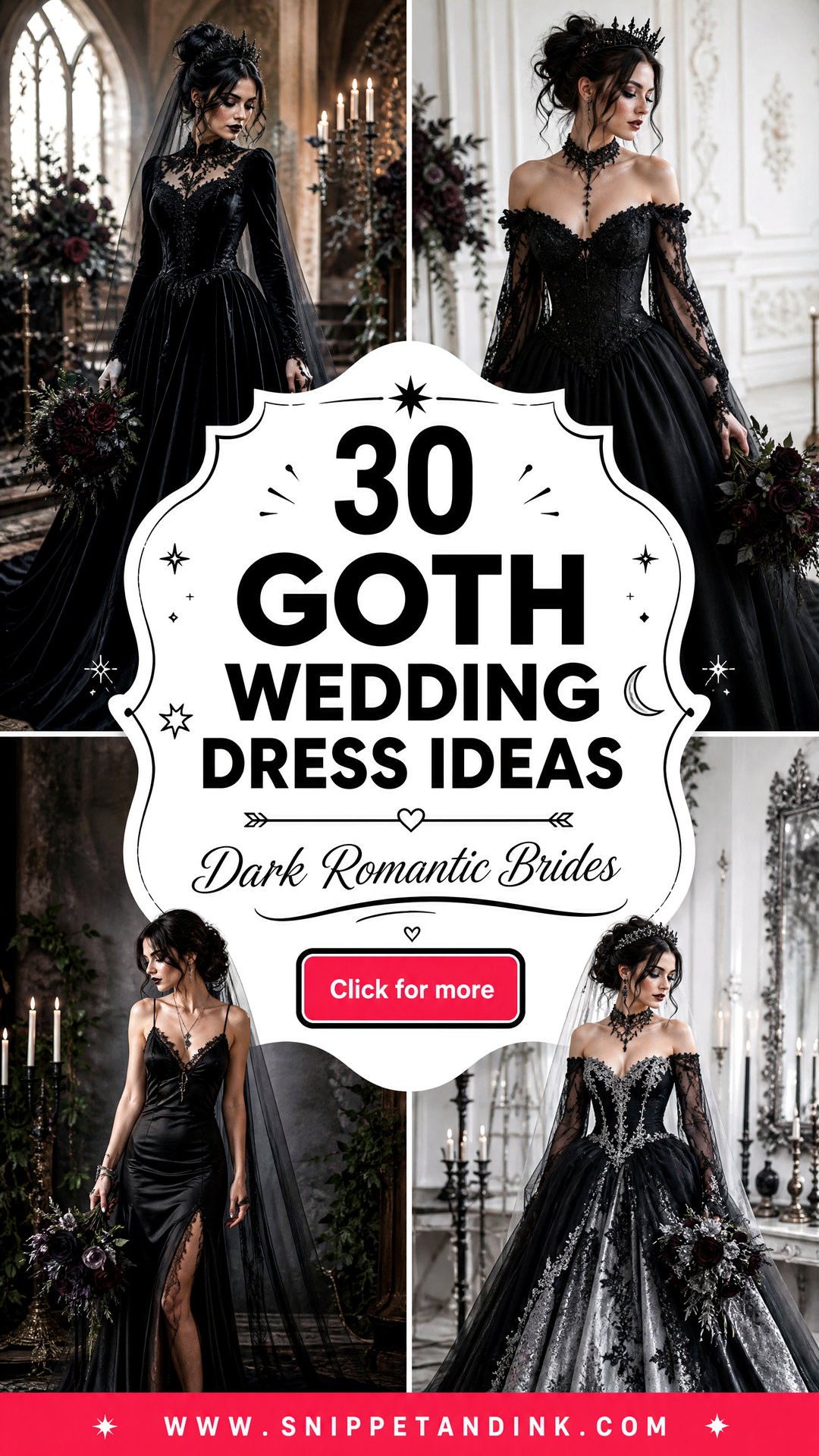 30 Goth Wedding Dress Ideas for Dark Romantic Brides - 30 Goth Wedding Dress Ideas for Dark Romantic Brides
