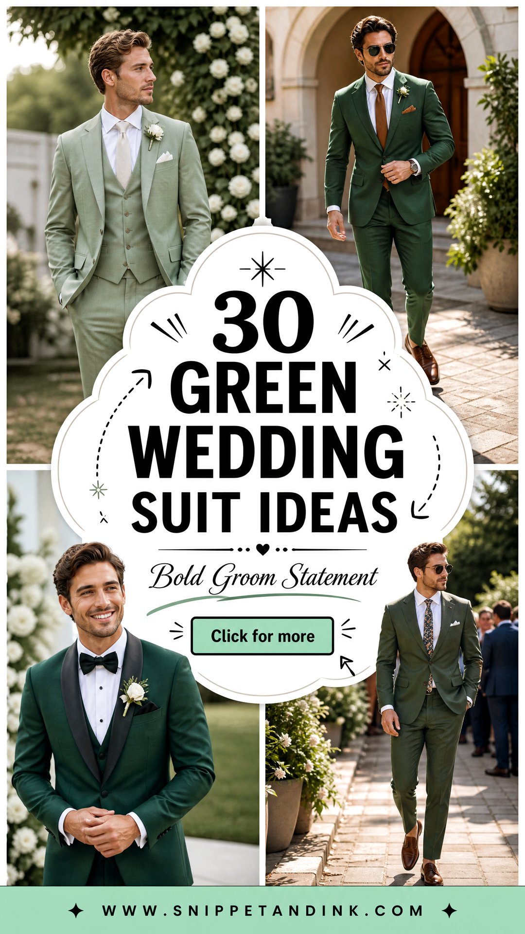30 Green Wedding Suit Ideas for a Bold Groom Statement - 30 Green Wedding Suit Ideas for a Bold Groom Statement