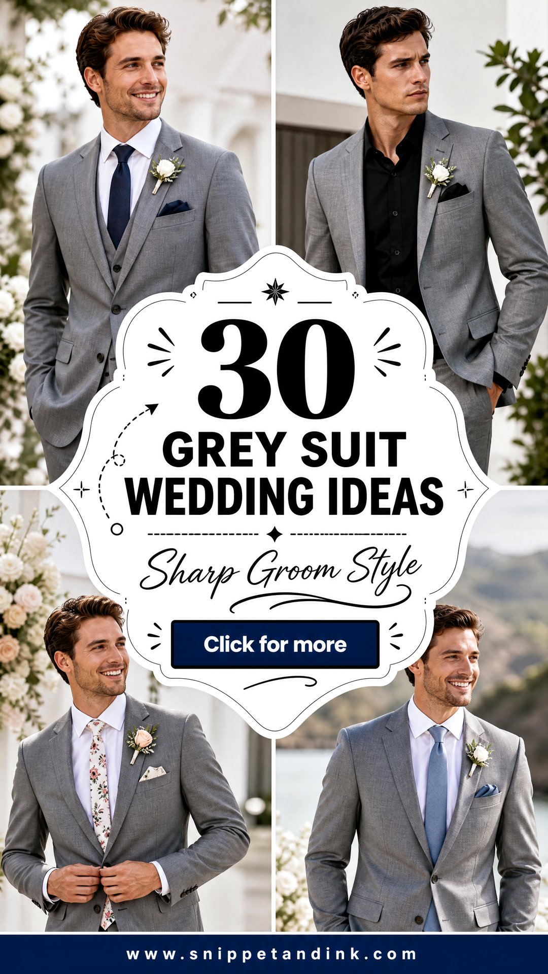 30 Grey Suit Wedding Ideas for a Sharp Groom Look - 30 Grey Suit Wedding Ideas for a Sharp Groom Look