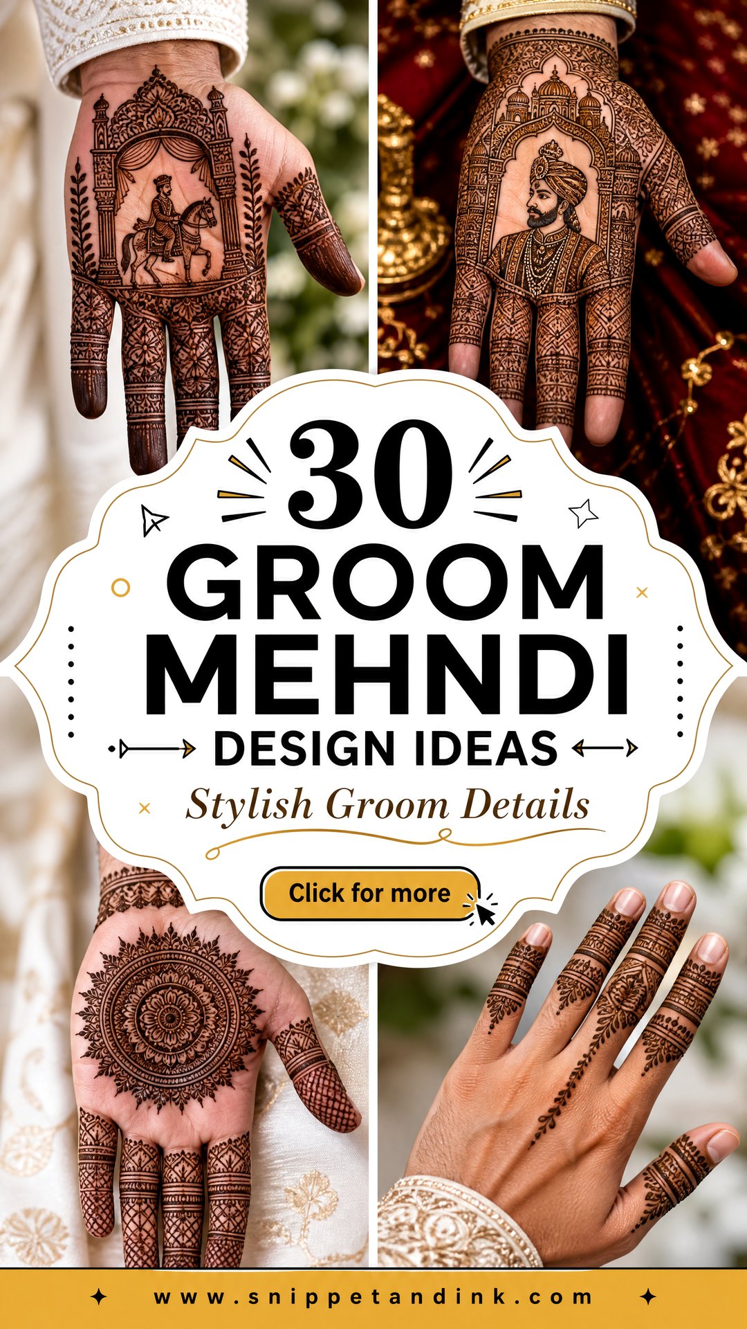 30 Groom Mehndi Design Ideas for a Stylish Wedding Detail - 30 Groom Mehndi Design Ideas for a Stylish Wedding Detail