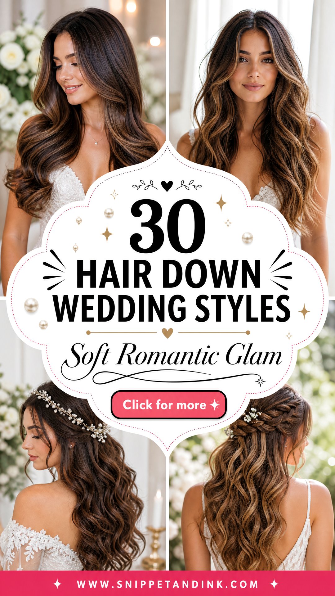 30 Hair Down Wedding Styles for Soft Romantic Glam - 30 Hair Down Wedding Styles for Soft Romantic Glam