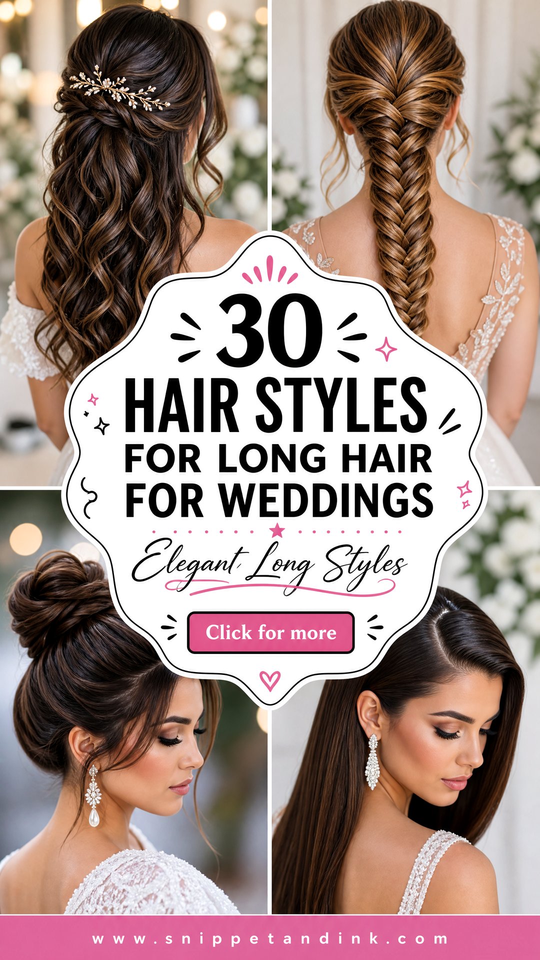 30 Hair Styles for Long Hair for Weddings Elegant Ideas - 30 Hair Styles for Long Hair for Weddings: Elegant Ideas