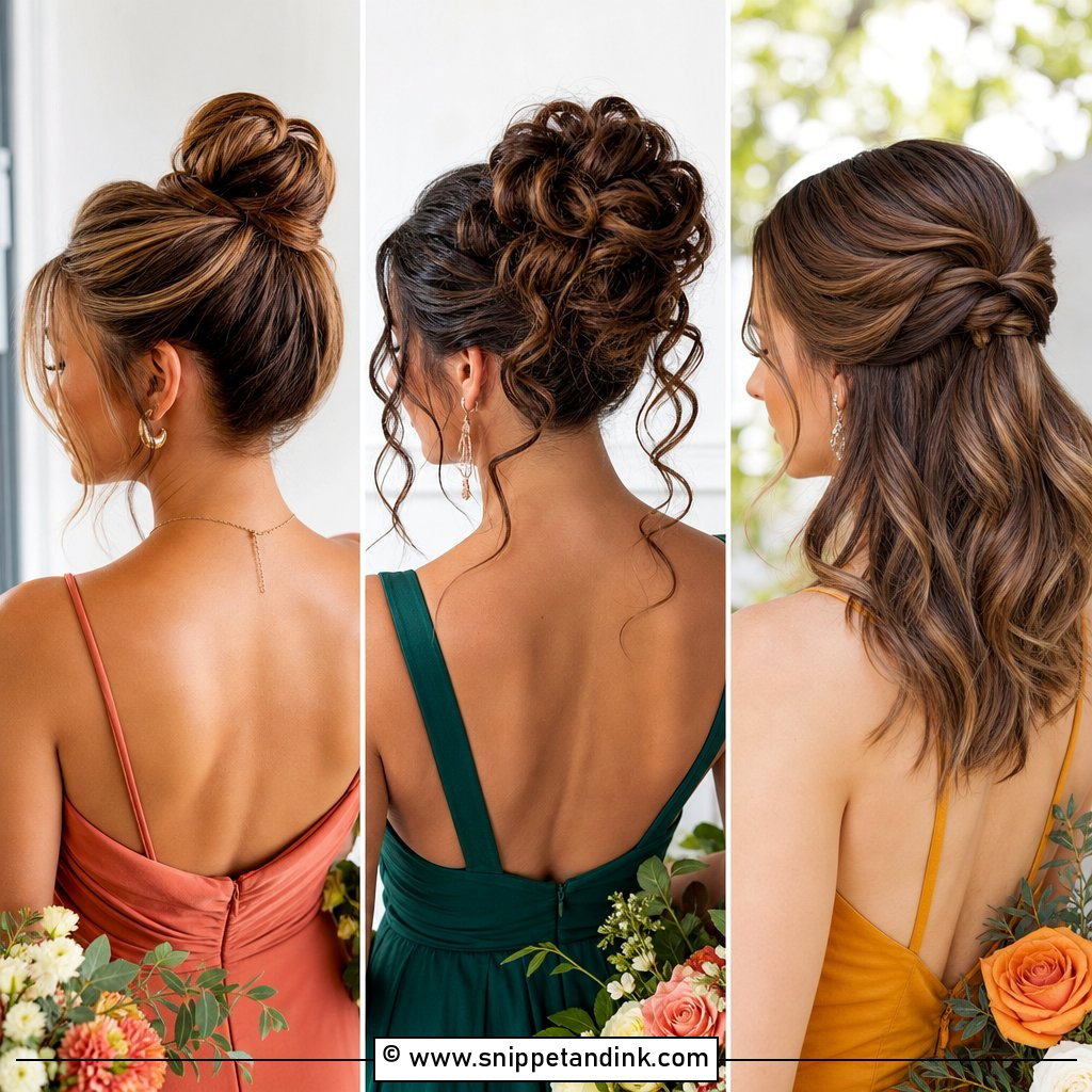 30 Hairstyle for Bridesmaid Ideas for Elegant Wedding Glam