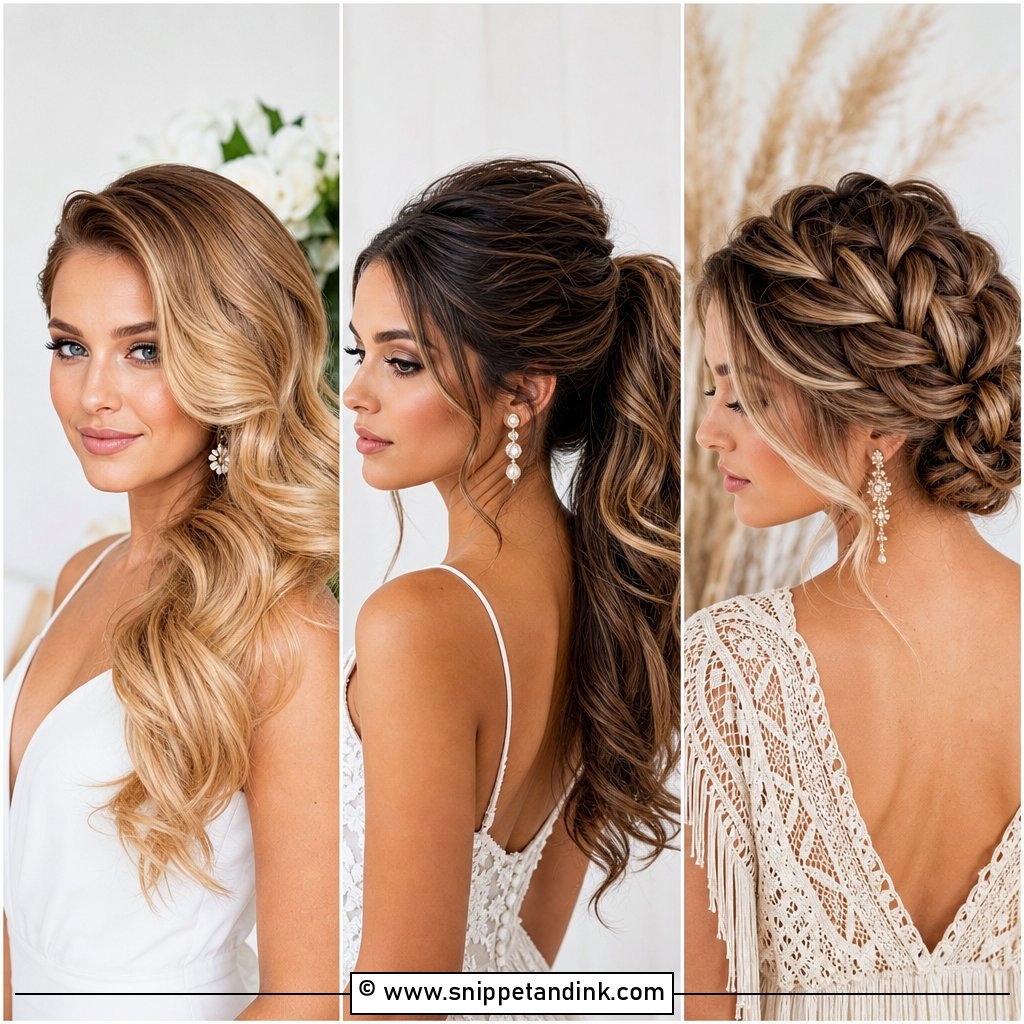 30 Hairstyles for Engagement Bride For A Radiant Look