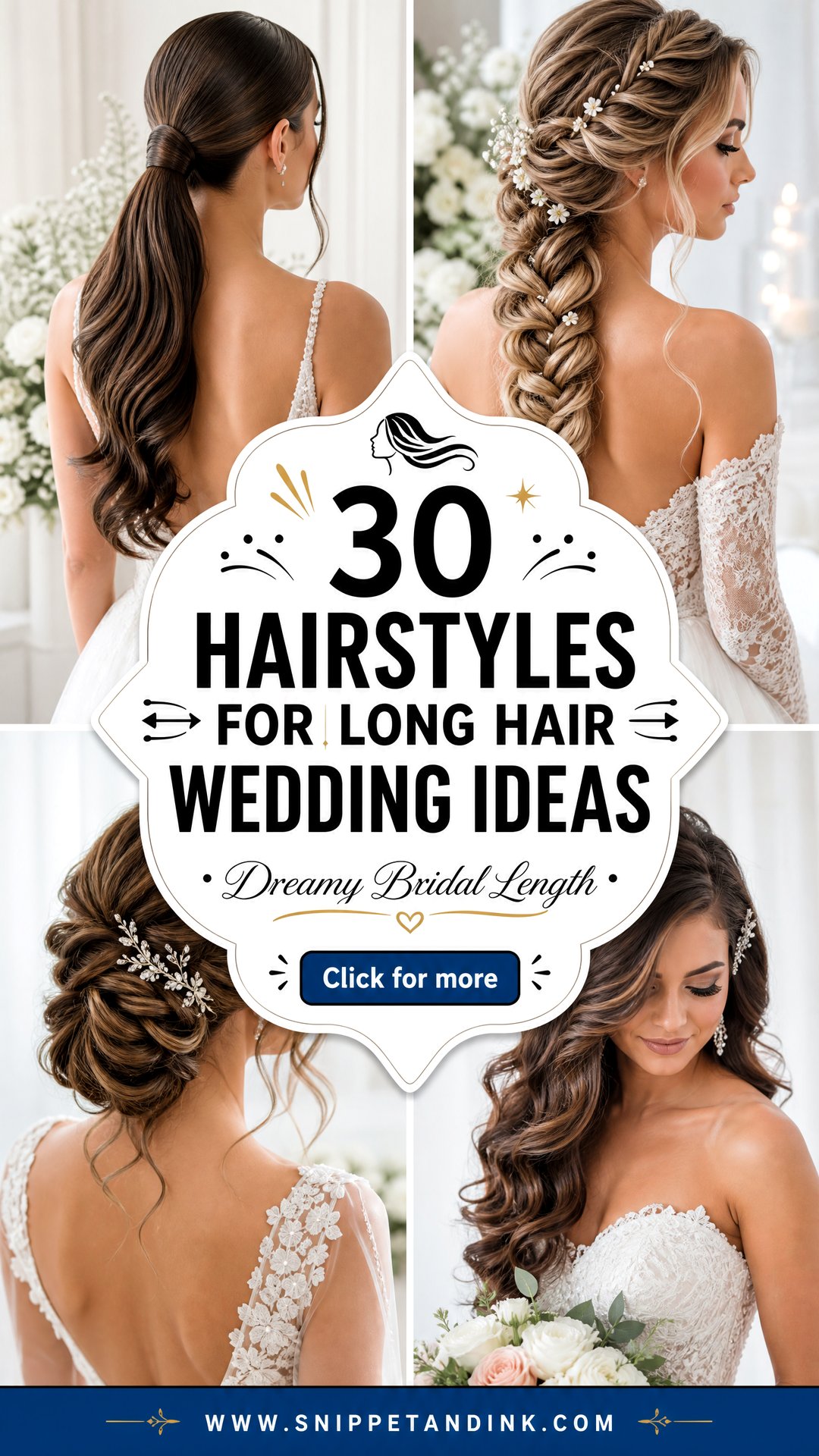30 Hairstyles for Long Hair Wedding For Dreamy Bridal Looks - 30 Hairstyles for Long Hair Wedding For Dreamy Bridal Looks