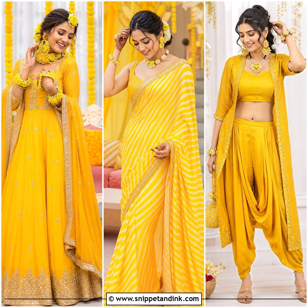30 Haldi Bride Outfit Ideas