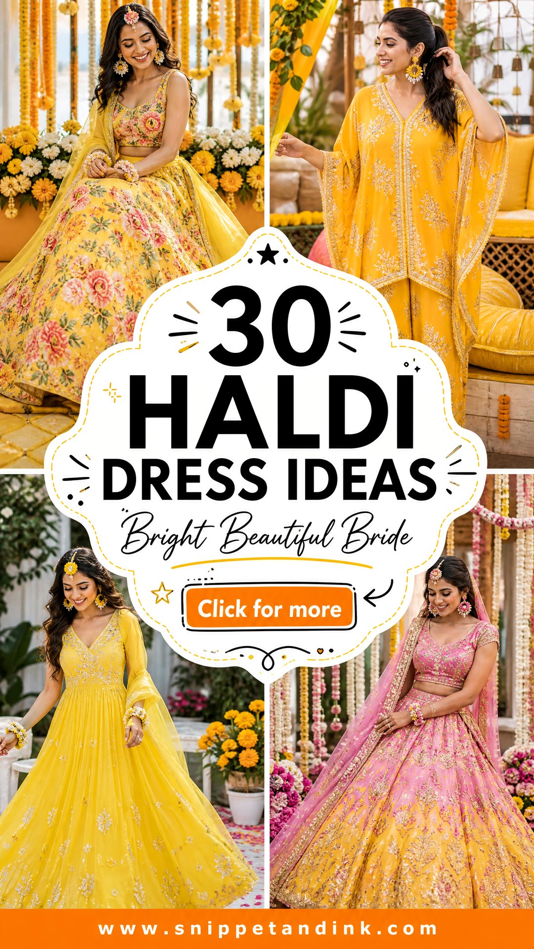 30 Haldi Dress Ideas for Bride to Look Bright and Beautiful - 30 Haldi Dress Ideas for Bride to Look Bright and Beautiful