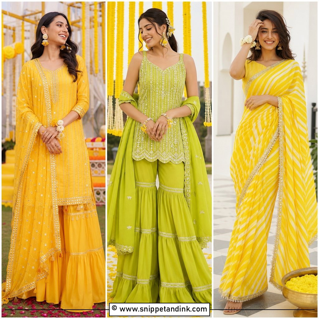 30 Haldi Dress Ideas for Sisters to Look Festive and Chic