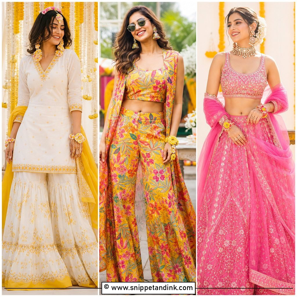 30 Haldi Theme Ideas Outfit Looks for Vibrant Celebrations