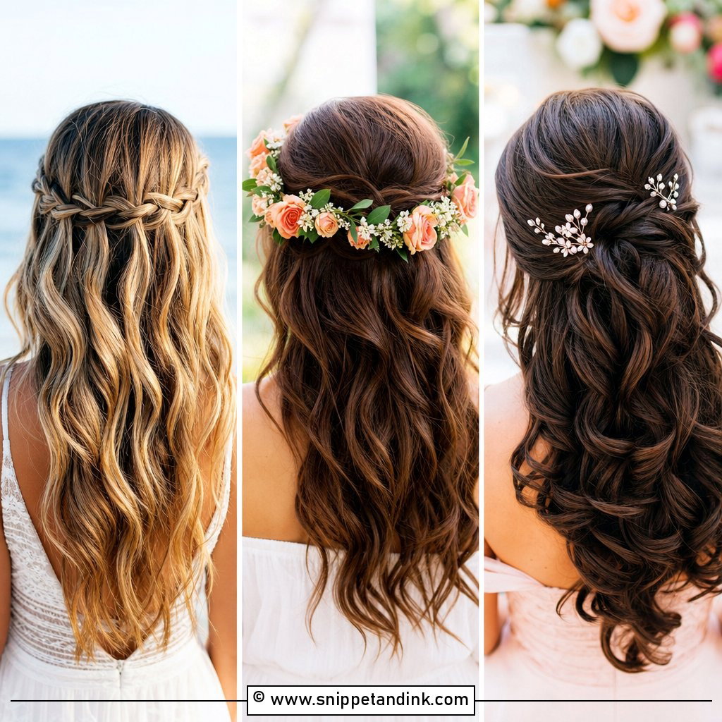 30 Half-Up Wedding Hair Ideas For Soft Romantic Brides