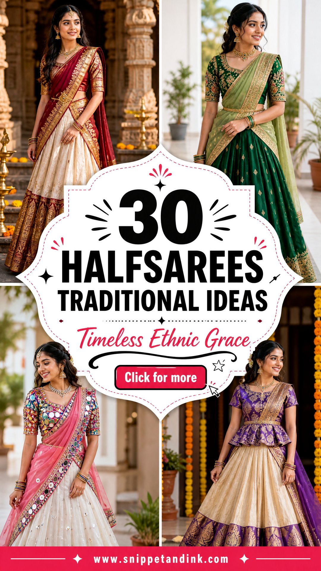 30 Halfsarees Traditional Ideas for Timeless Ethnic Style - 30 Halfsarees Traditional Ideas for Timeless Ethnic Style