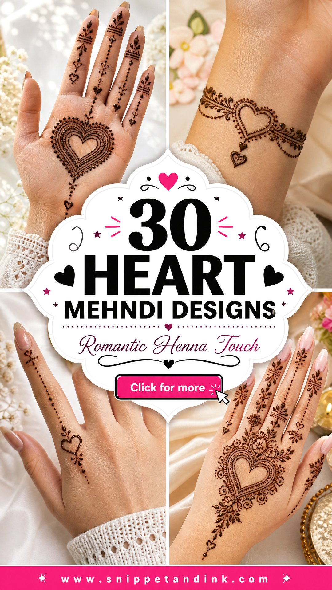 30 Heart Mehndi Designs For Romantic Bridal Inspiration - 30 Heart Mehndi Designs For Romantic Bridal Inspiration