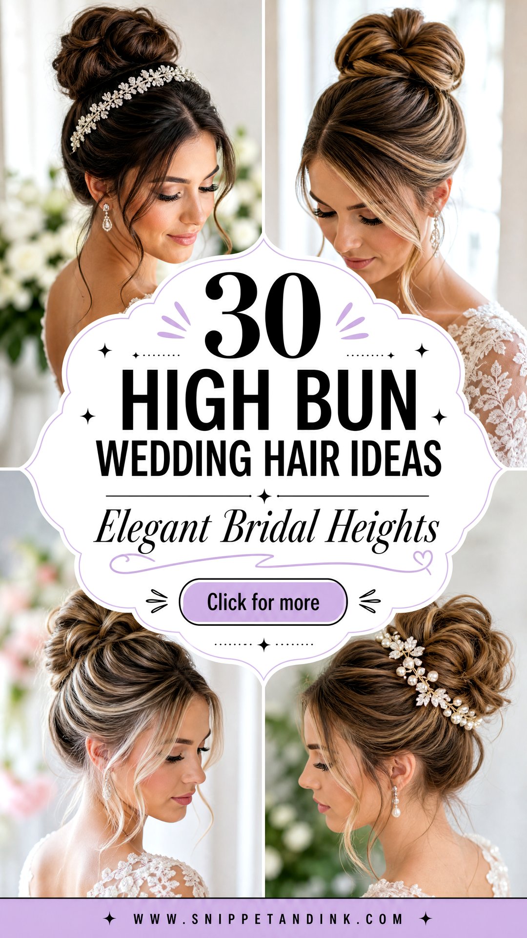 30 High Bun Wedding Hair Ideas For Elegant Modern Brides - 30 High Bun Wedding Hair Ideas For Elegant Modern Brides