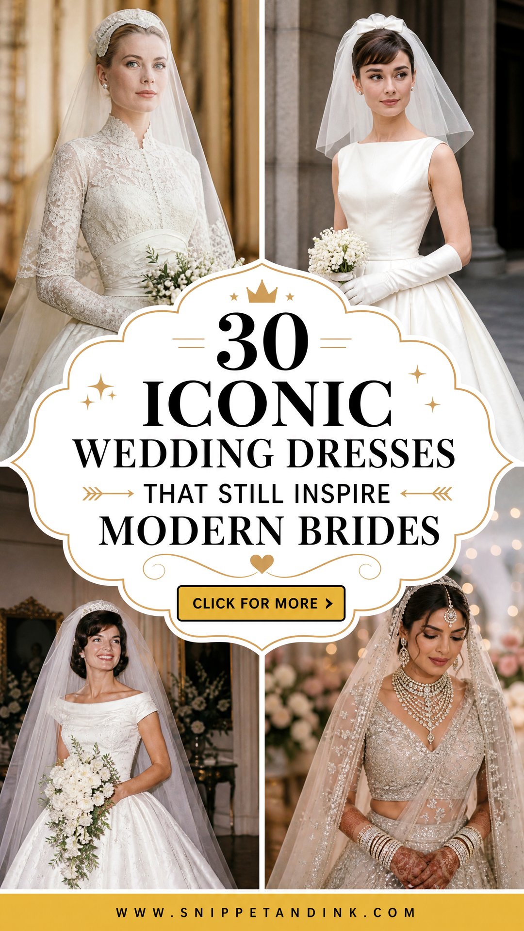 30 Iconic Wedding Dresses That Still Inspire Modern Brides - 30 Iconic Wedding Dresses That Still Inspire Modern Brides