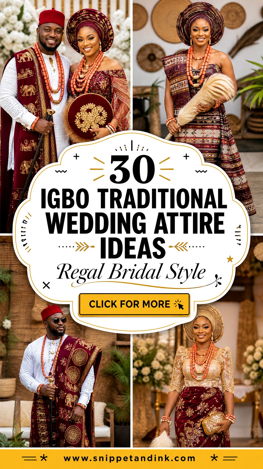 30 Igbo Traditional Wedding Attire Ideas for Regal Brides - 30 Igbo Traditional Wedding Attire Ideas for Regal Brides