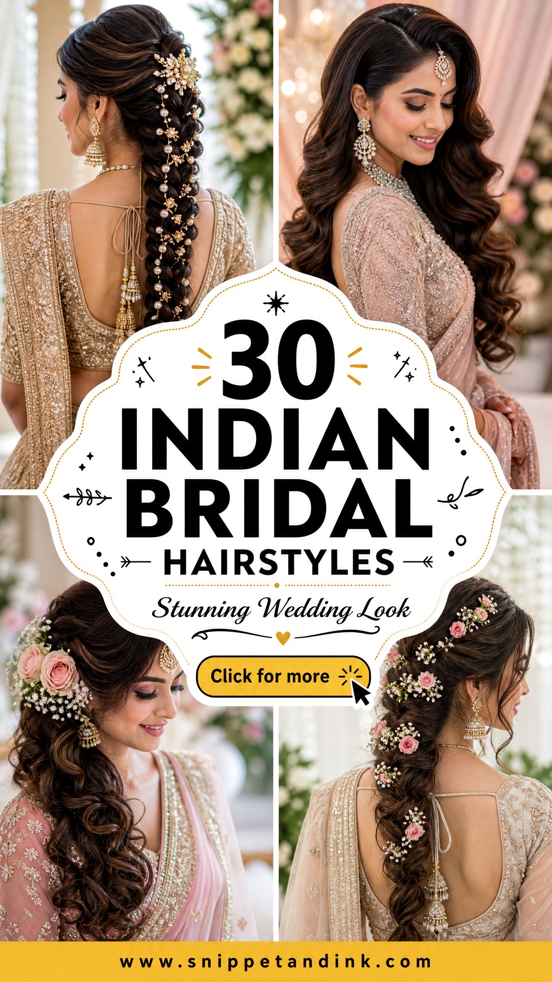 30 Indian Bridal Hairstyles For A Stunning Wedding Look - 30 Indian Bridal Hairstyles For A Stunning Wedding Look