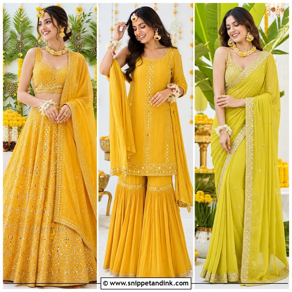 30 Indian Bridal Haldi Outfit Ideas