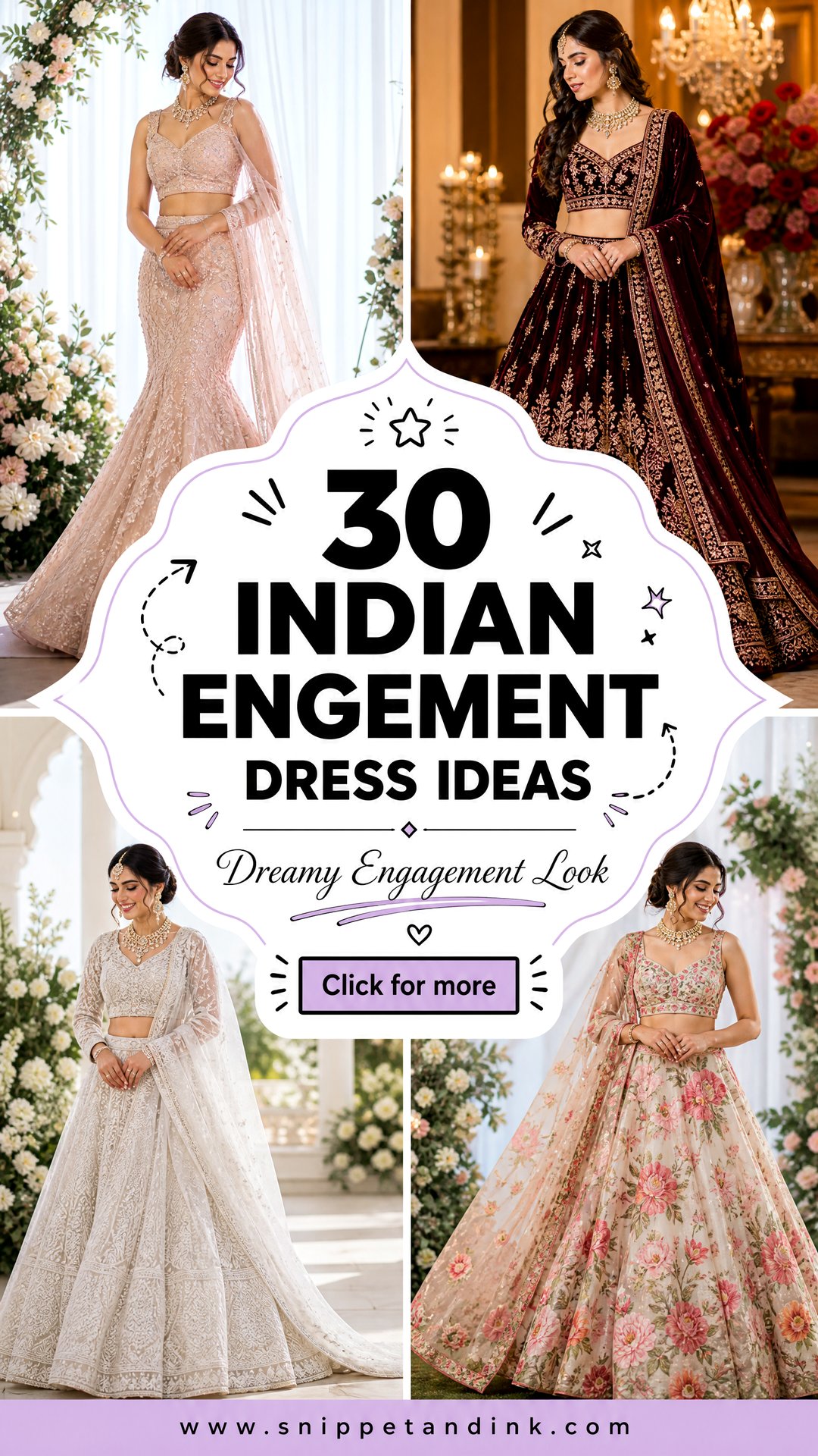 30 Indian Engement Dress Ideas for a Dreamy Look - 30 Indian Engement Dress Ideas for a Dreamy Look