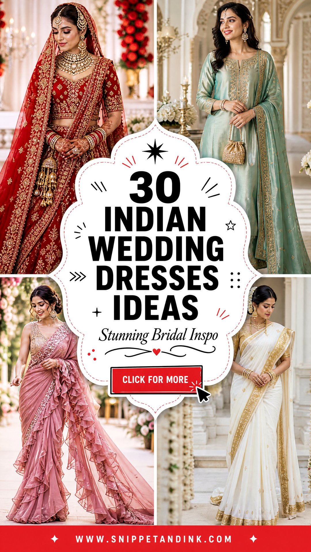 30 Indian Wedding Dresses for Stunning Bridal Inspiration - 30 Indian Wedding Dresses for Stunning Bridal Inspiration