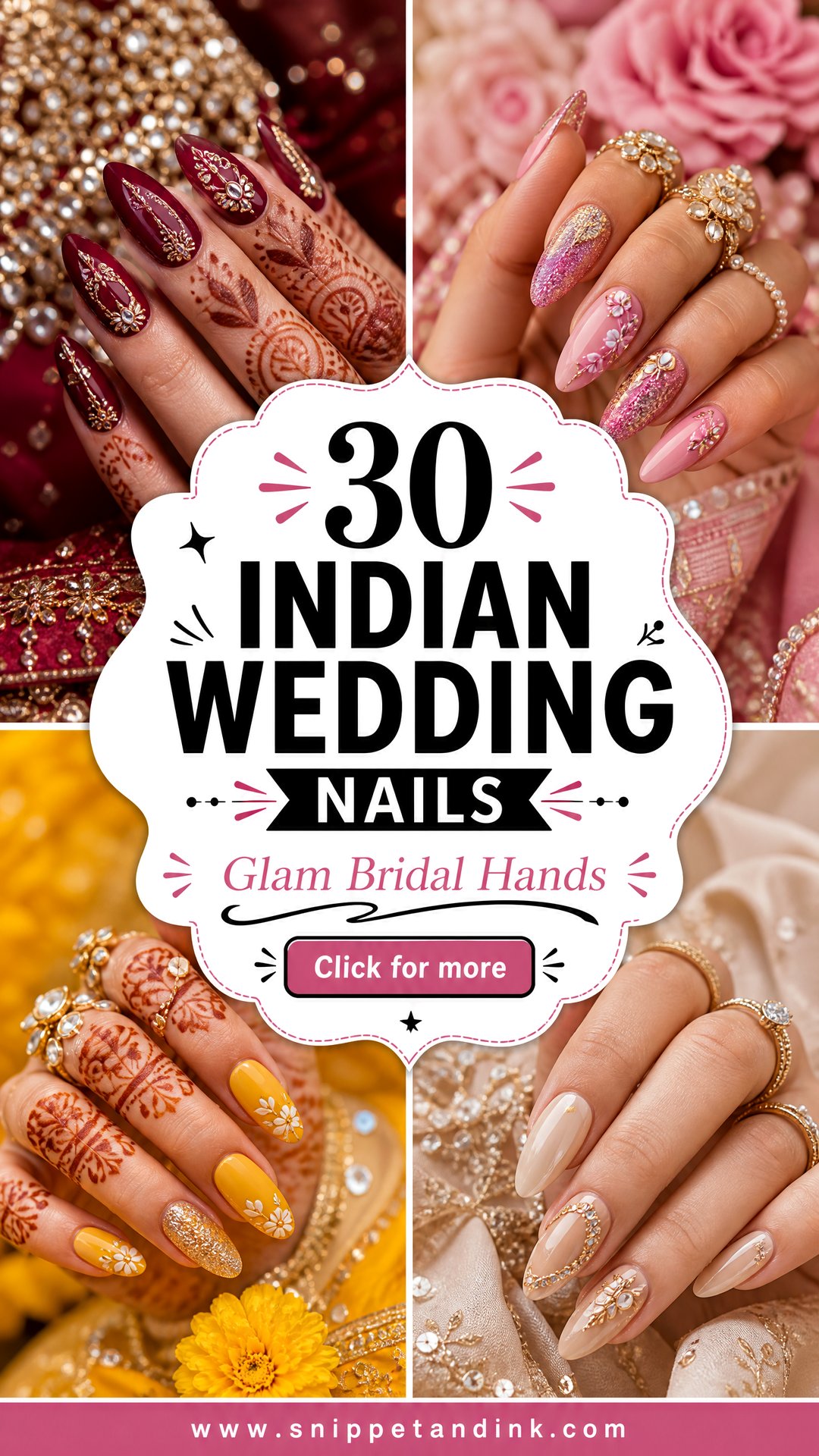 30 Indian Wedding Nails for Glamorous Bridal Hands Today - 30 Indian Wedding Nails for Glamorous Bridal Hands Today