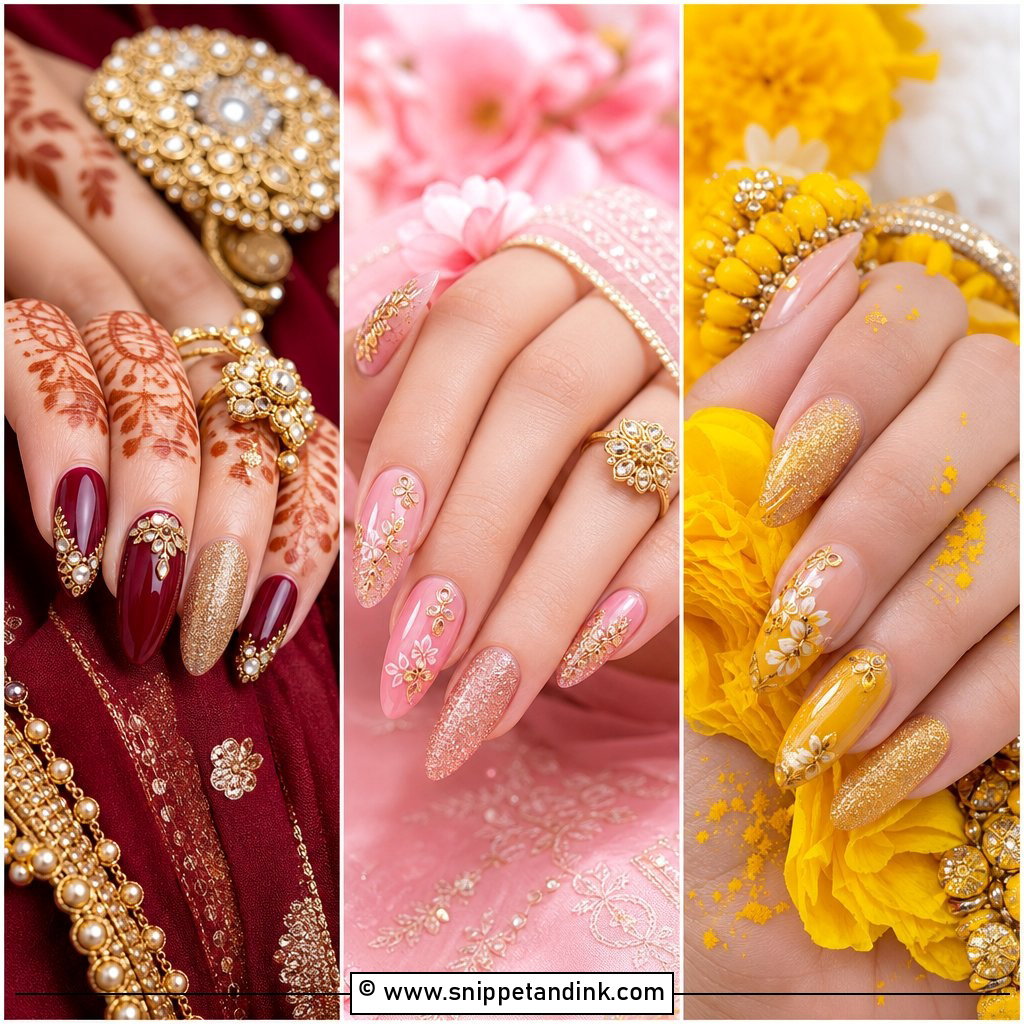 30 Indian Wedding Nails for Glamorous Bridal Hands Today