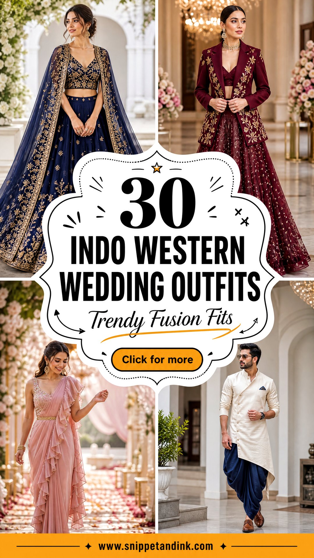 30 Indo Western Wedding Outfits for Trendy Celebrations - 30 Indo Western Wedding Outfits for Trendy Celebrations