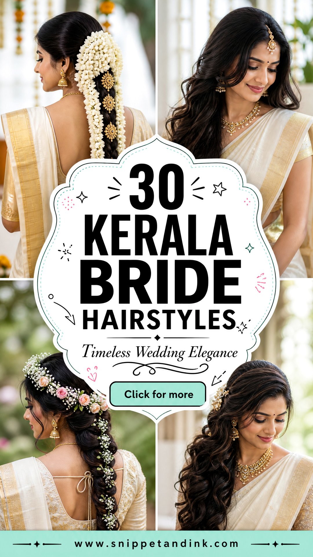 30 Kerala Bride Hairstyles for Timeless Wedding Elegance - 30 Kerala Bride Hairstyles for Timeless Wedding Elegance