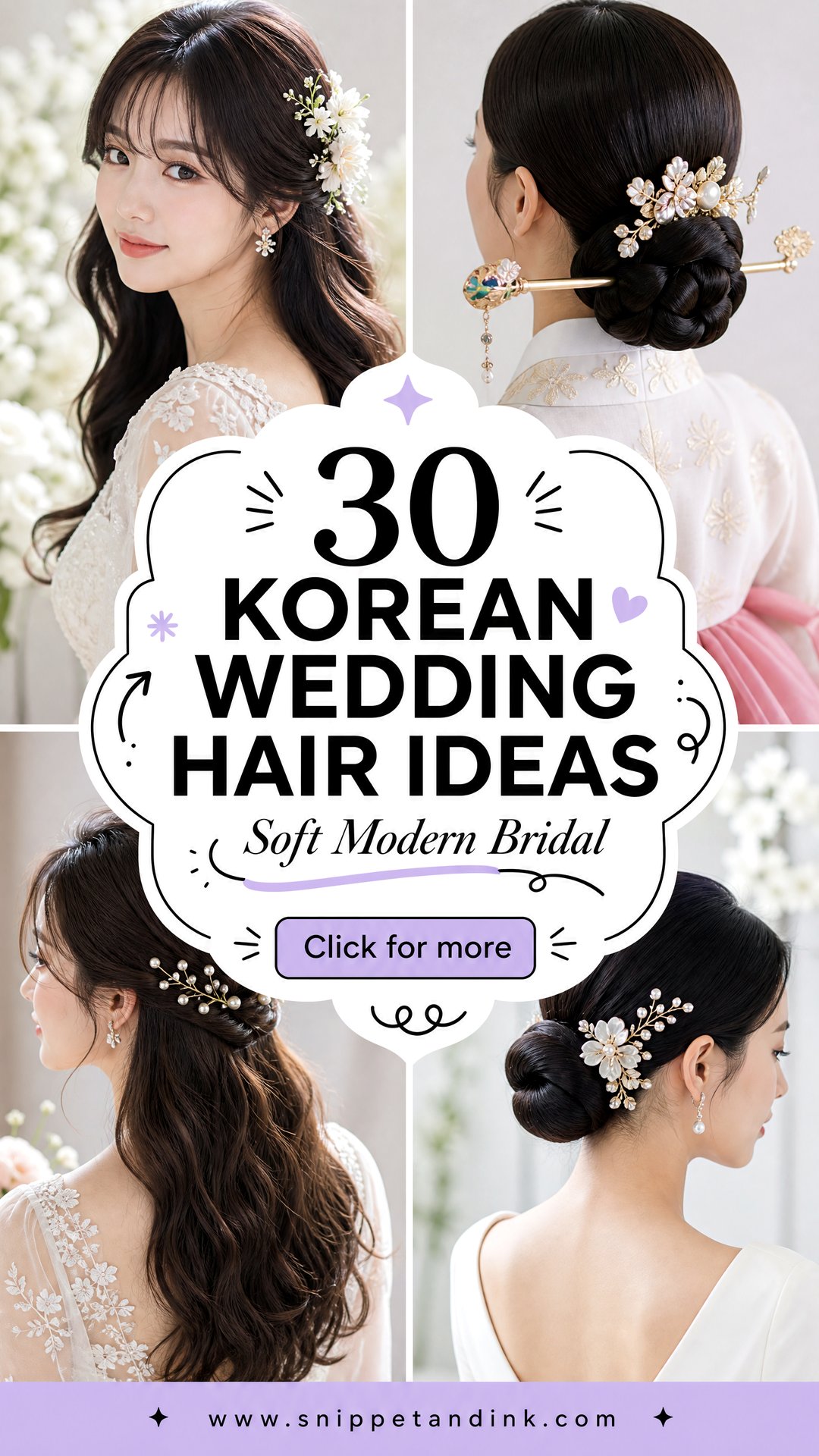 30 Korean Wedding Hair Ideas for Soft Modern Bridal Style - 30 Korean Wedding Hair Ideas for Soft, Modern Bridal Style
