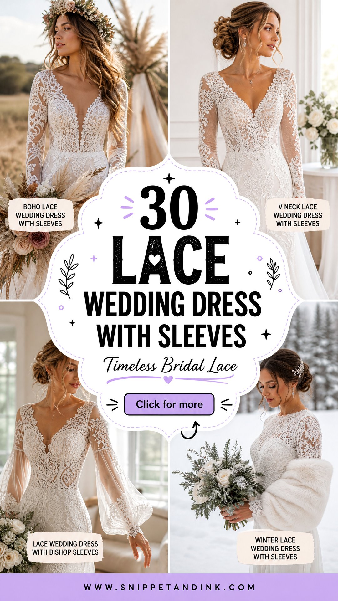 30 Lace Wedding Dress with Sleeves for Timeless Brides - 30 Lace Wedding Dress with Sleeves for Timeless Brides