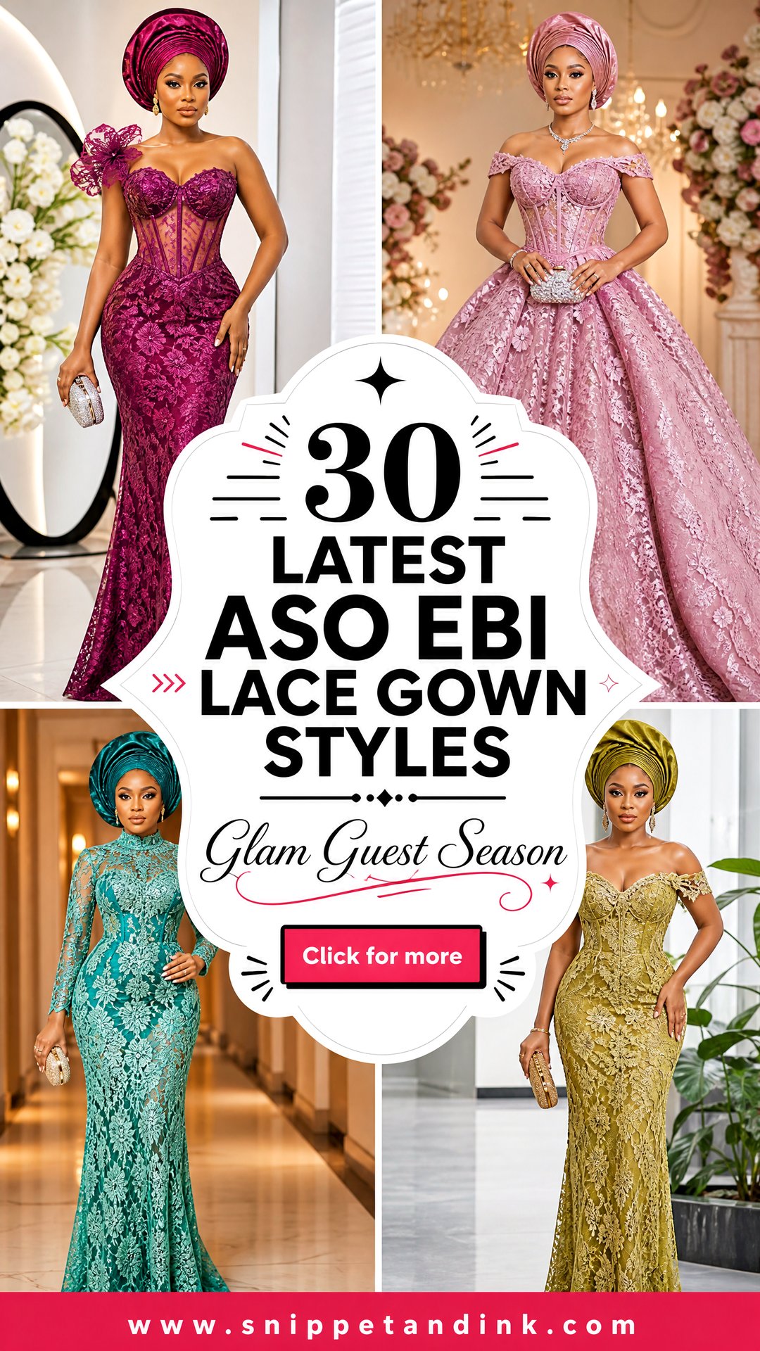 30 Latest Aso Ebi Lace Gown Styles for Glam Guests This Season - 30 Latest Aso Ebi Lace Gown Styles for Glam Guests This Season