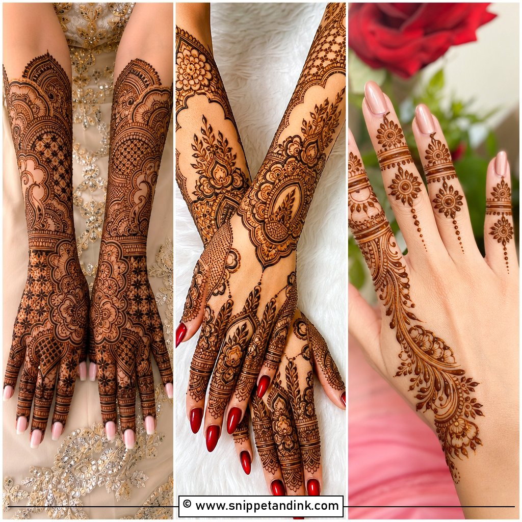 30 Latest Bridal Mehandi Designs for Stunning Wedding Hands