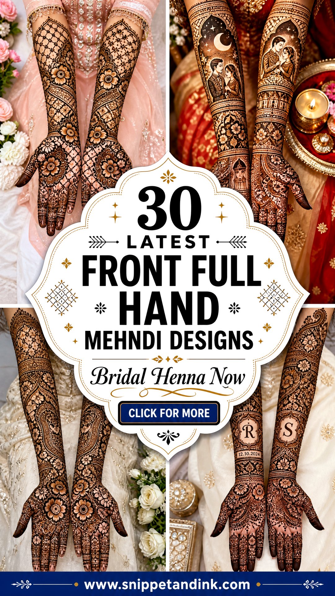 30 Latest Front Full Hand Mehndi Designs for Brides Now - 30 Latest Front Full Hand Mehndi Designs for Brides Now