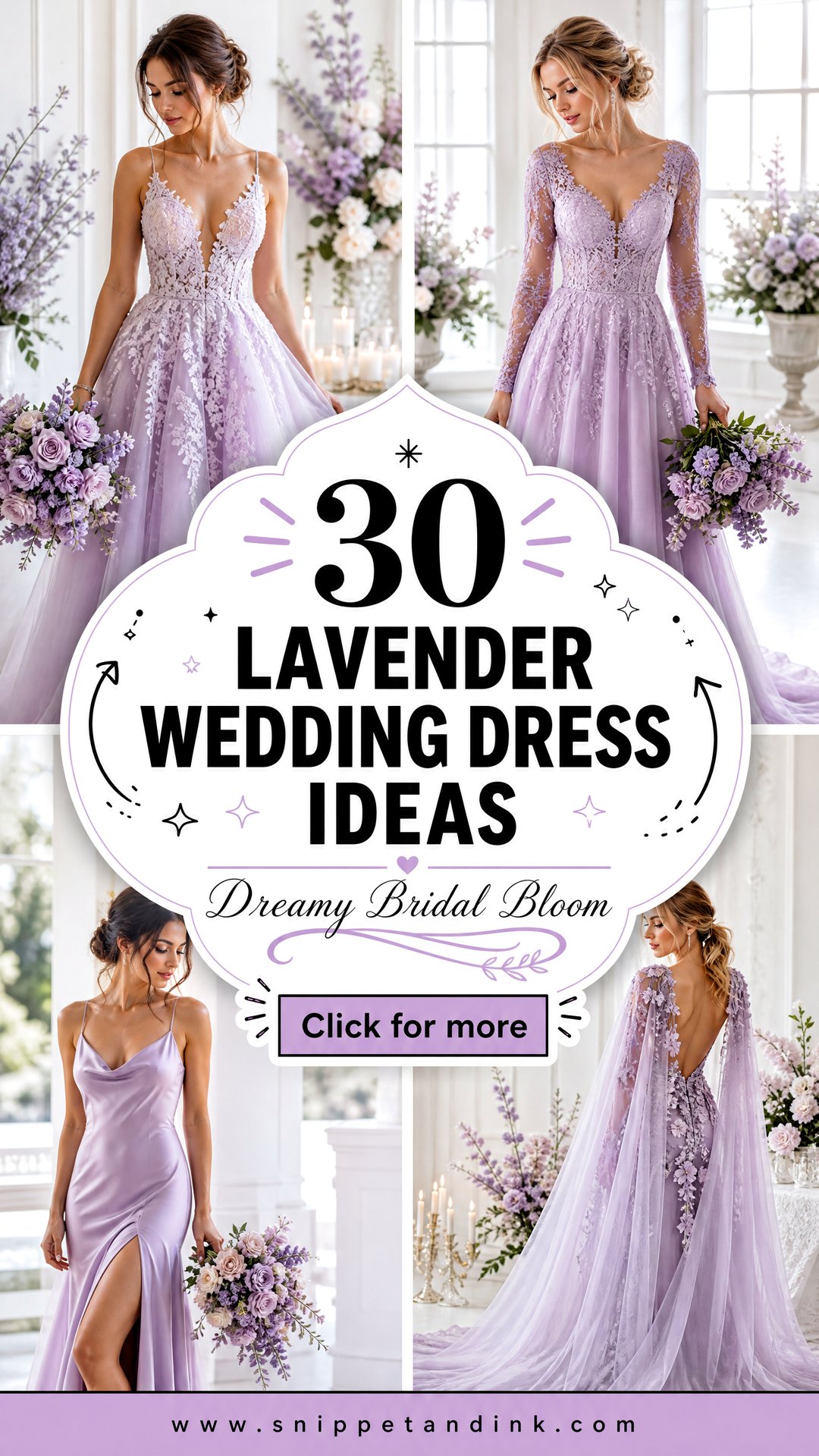30 Lavender Wedding Dress Ideas for Dreamy Brides - 30 Lavender Wedding Dress Ideas for Dreamy Brides
