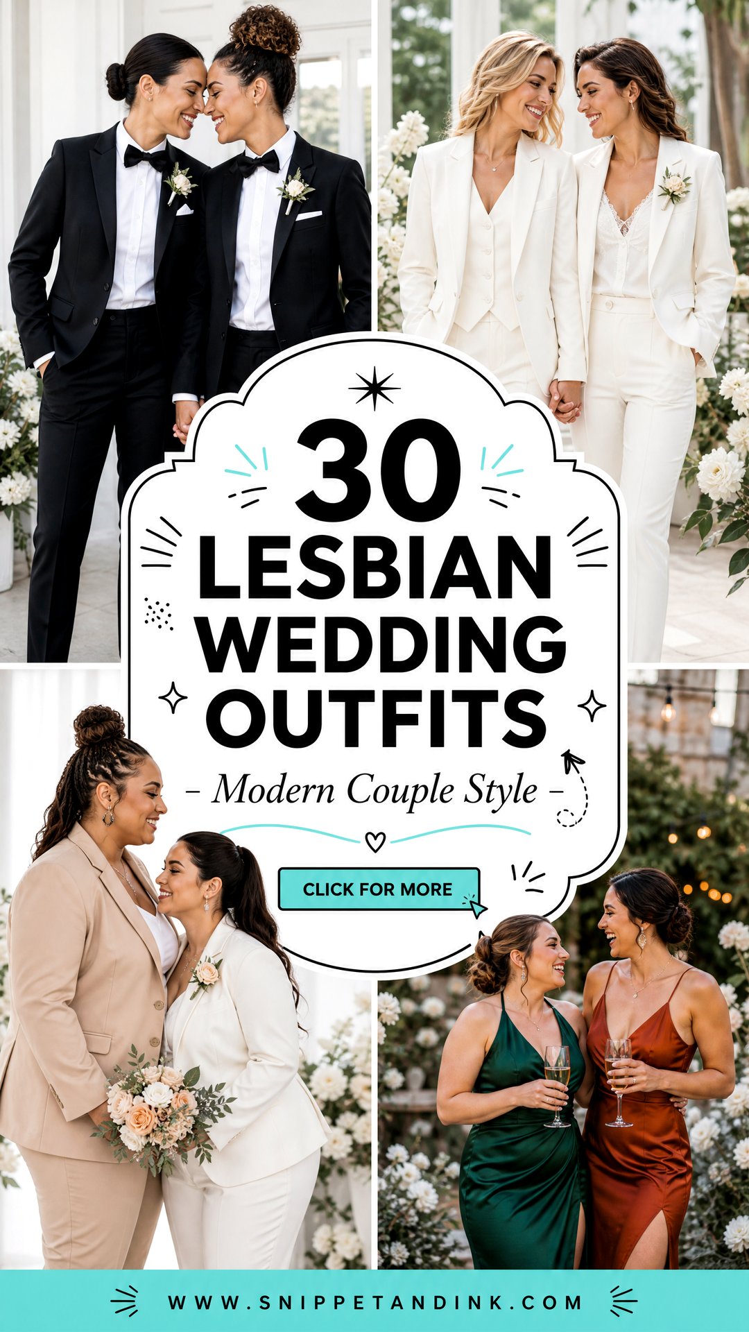 30 Lesbian Wedding Outfits for Stylish Modern Couples - 30 Lesbian Wedding Outfits for Stylish Modern Couples
