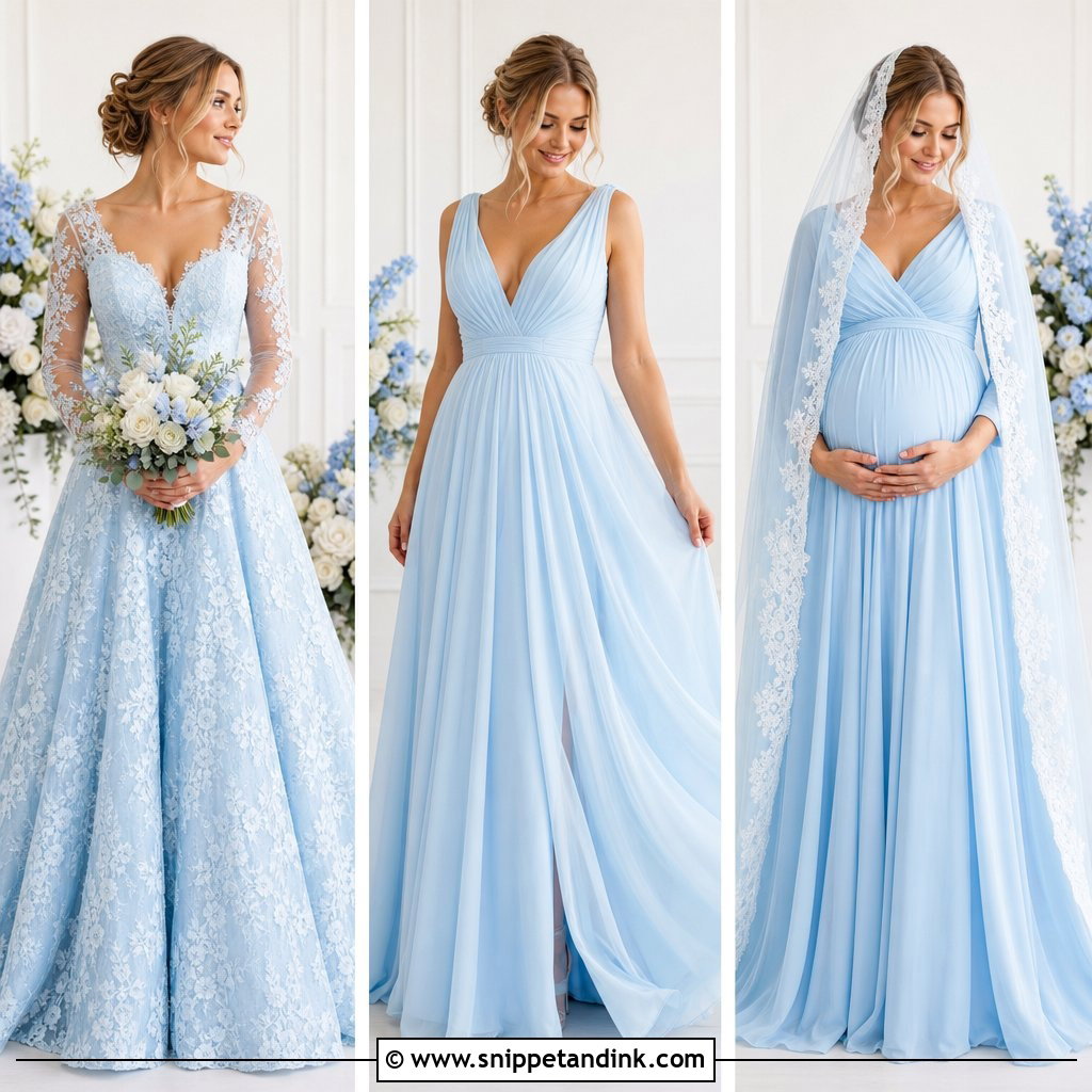 30 Light Blue Wedding Dress Ideas