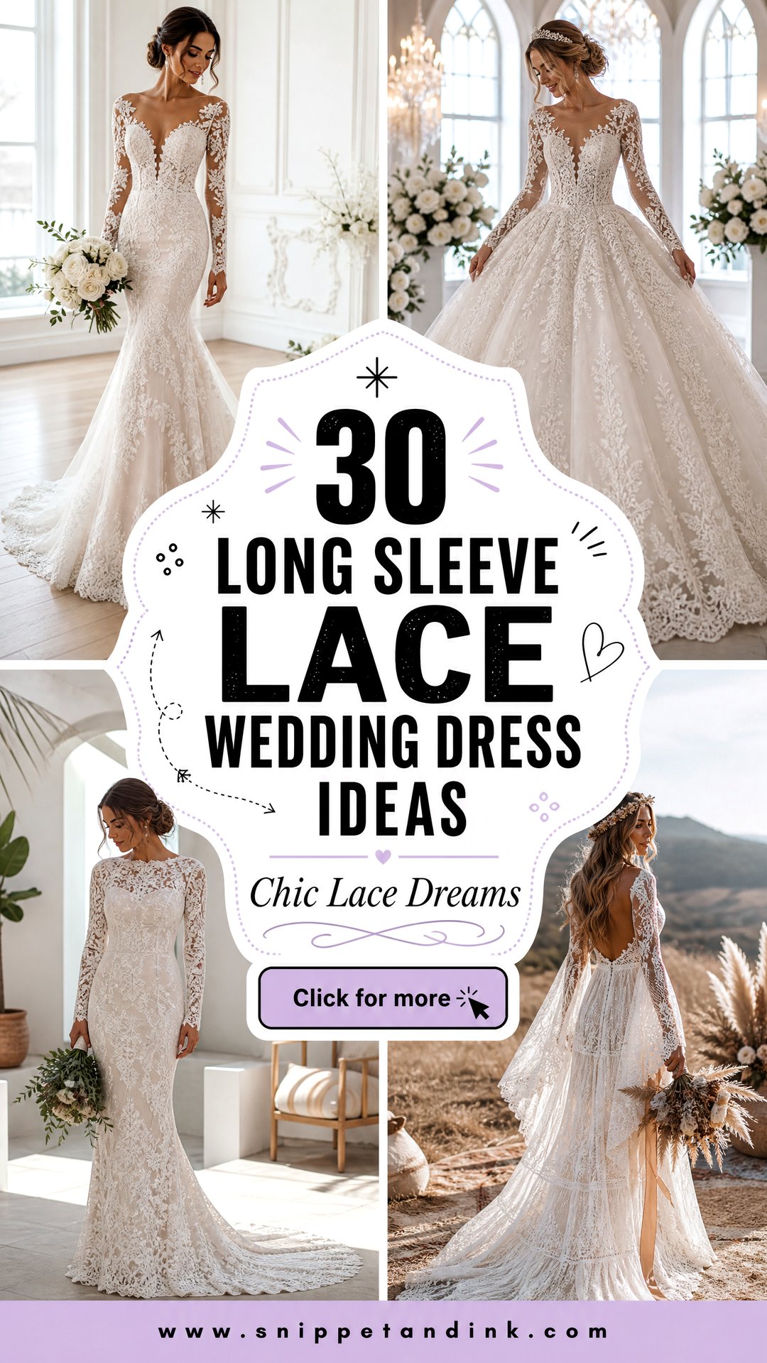 30 Long Sleeve Lace Wedding Dress Ideas for Chic Brides - 30 Long Sleeve Lace Wedding Dress Ideas for Chic Brides